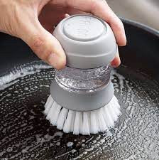 Soap Dispensing Cleaning Pot Brush With Holder
