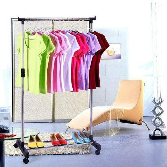 Stainless Steel Single Pole Clothing Rail