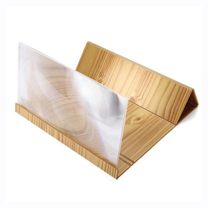 Wooden Video amplifier mobile phone magnifier