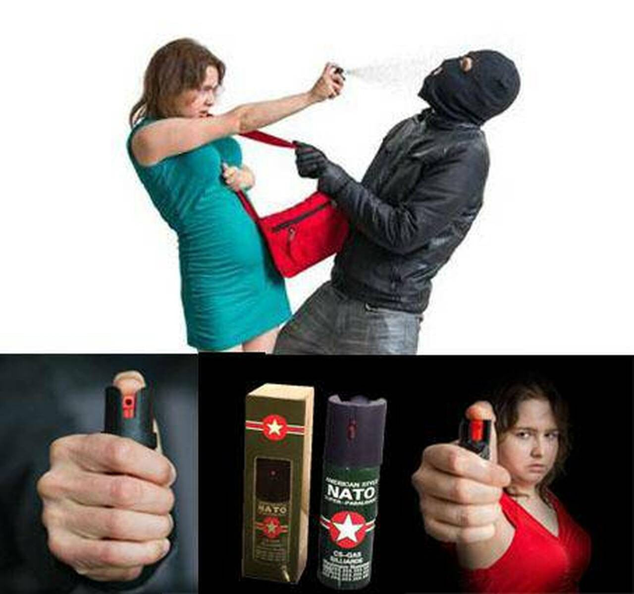 Pepper Spray Plus Self Defensive Electric Shock Stun Gun