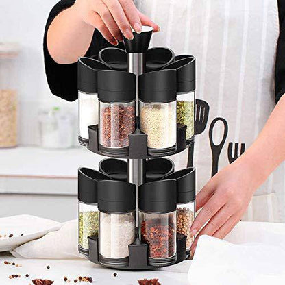 12 Pieces Double Layer Spice Rack Set - Perfect-Dealz